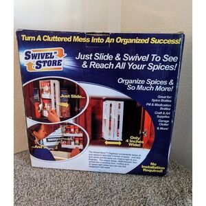 Swivel Store Spice‎ Rack Organizer As Seen On TV Holds 20 Bottles New